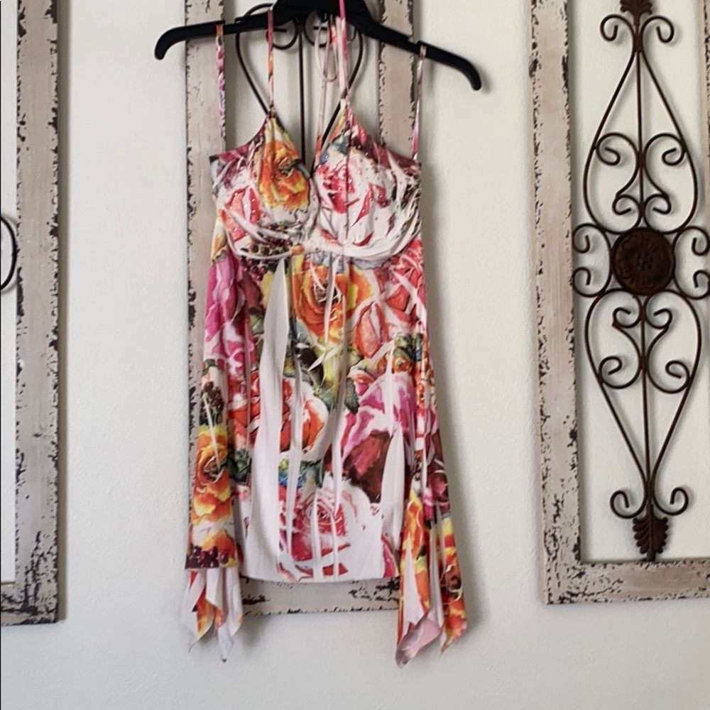 Floral halter top